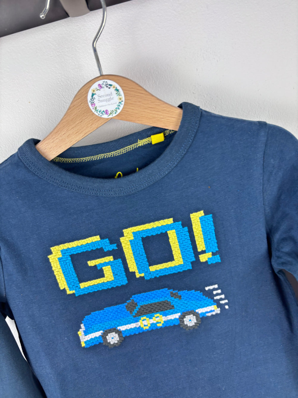 Mini Boden Navy Go Car Top 2-3 Years-Tops-Second Snuggle Preloved