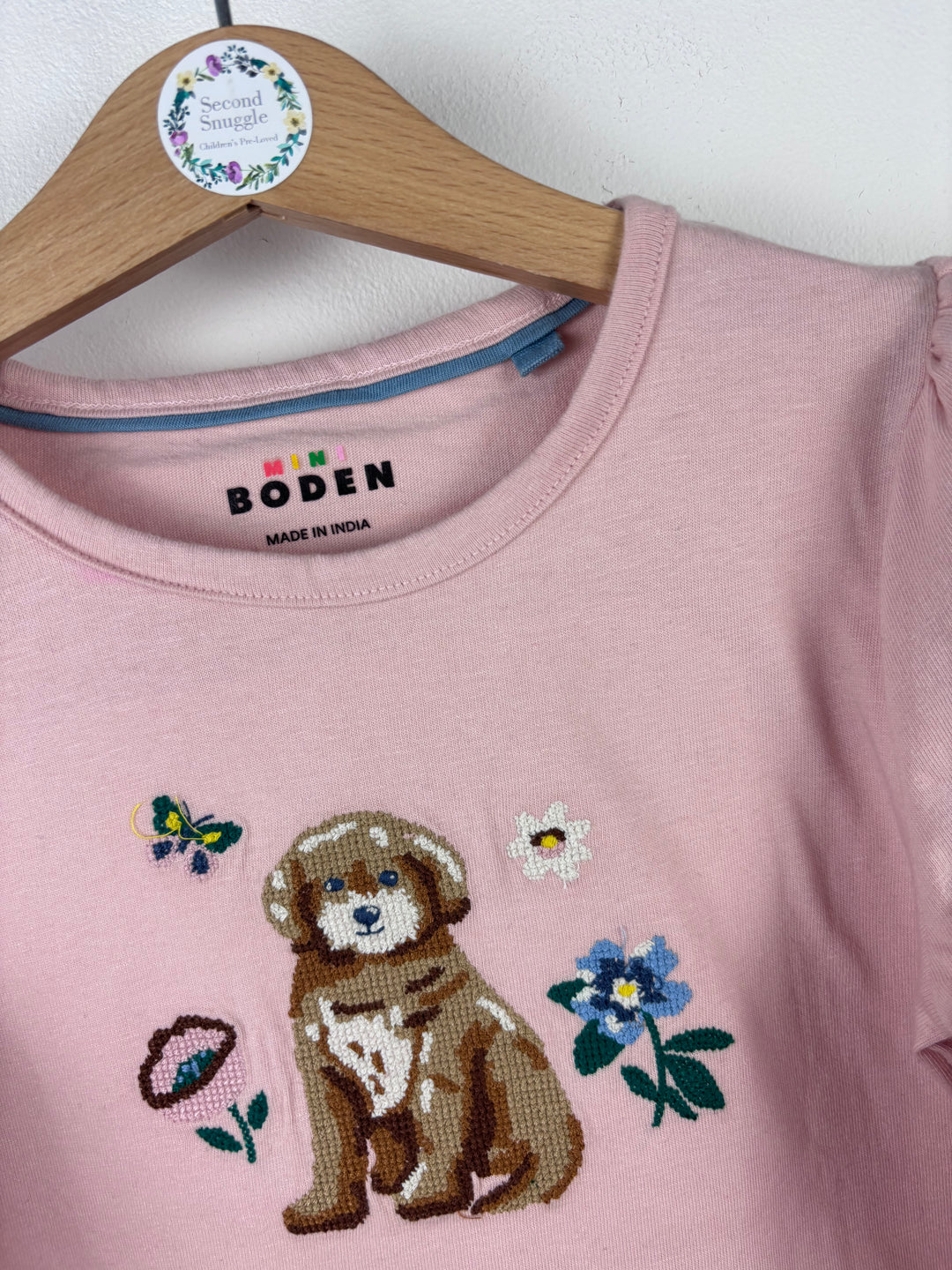 Mini Boden Pink Dog Top 6–7 Years-Tops-Second Snuggle Preloved