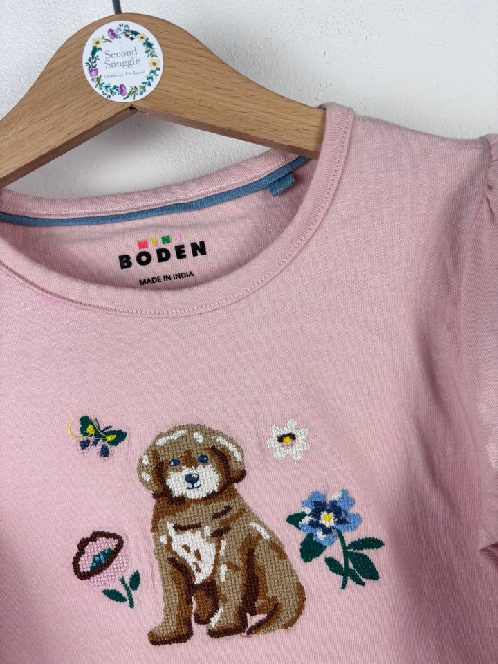 Mini Boden Pink Dog Top 6–7 Years-Tops-Second Snuggle Preloved