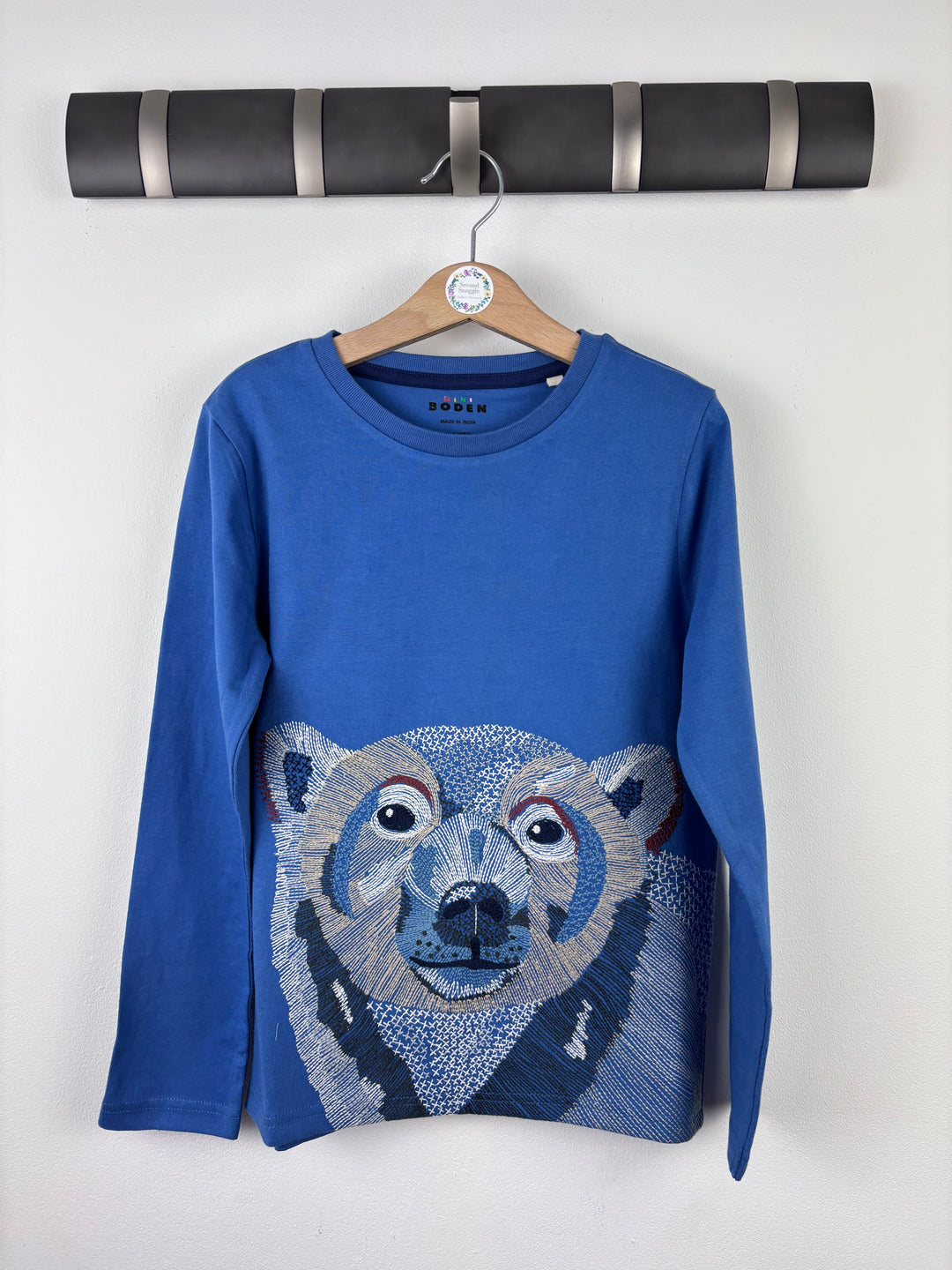 Mini Boden Blue Bear Top 9–10 Years-Tops-Second Snuggle Preloved