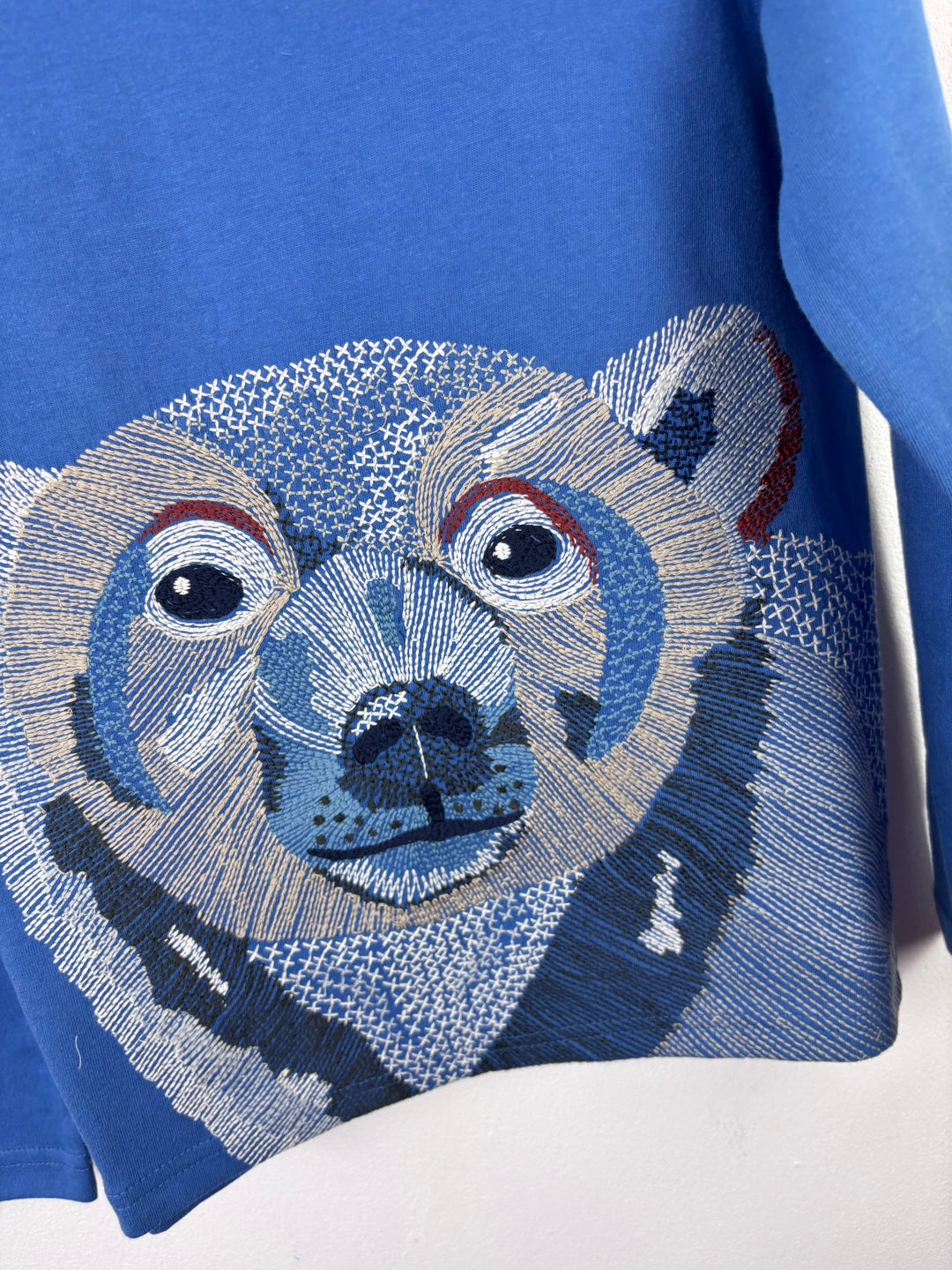 Mini Boden Blue Bear Top 7-8 Years-Tops-Second Snuggle Preloved