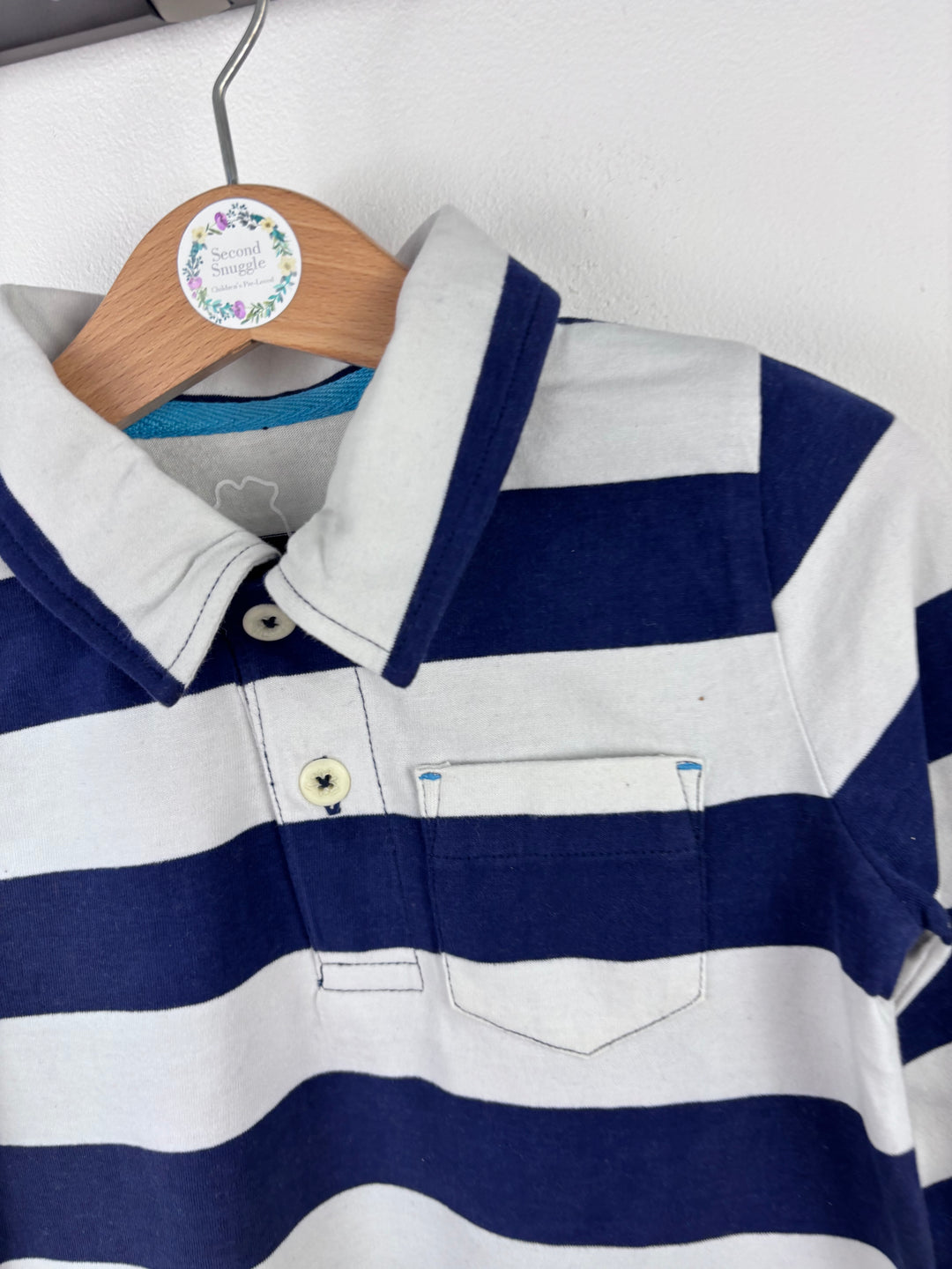 Mini Boden Navy Stripe Rugby Top 18-24 Months-Tops-Second Snuggle Preloved