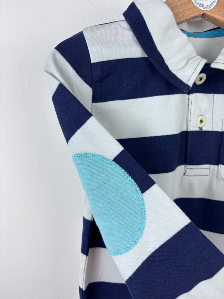 Mini Boden Navy Stripe Rugby Top 18-24 Months-Tops-Second Snuggle Preloved