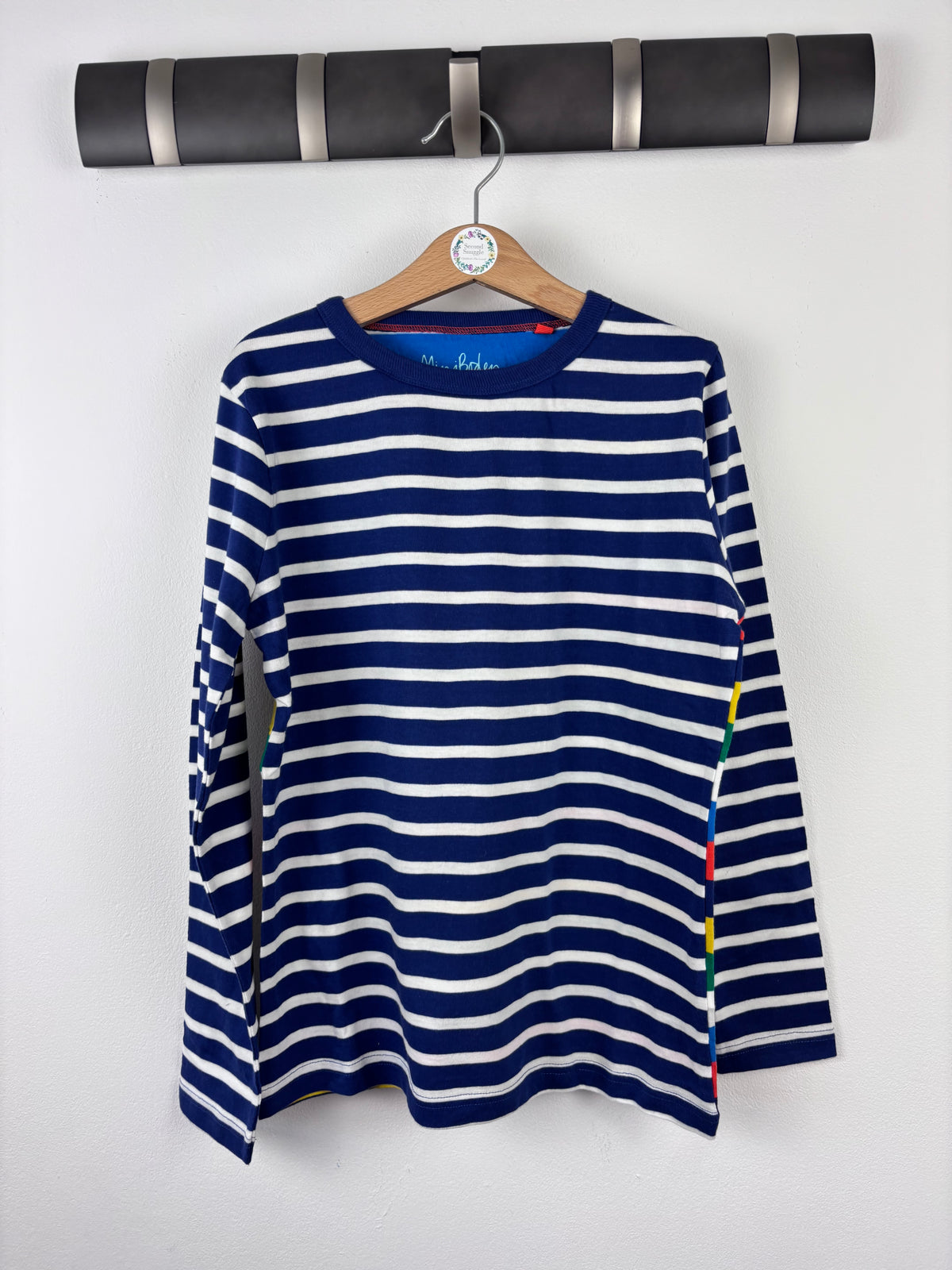 Mini Boden Navy Stripe Top 8–9 Years-Tops-Second Snuggle Preloved