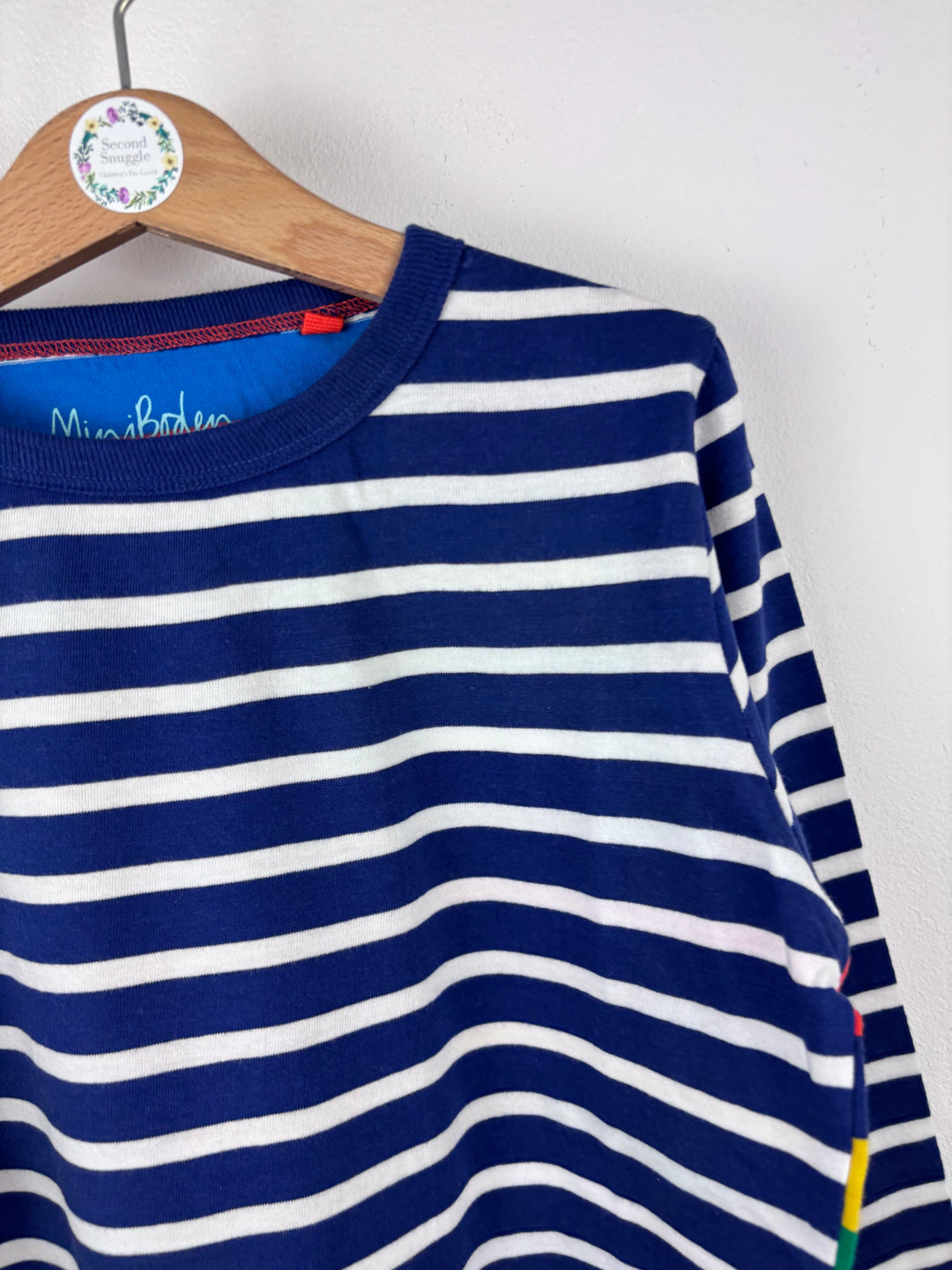 Mini Boden Navy Stripe Top 8–9 Years