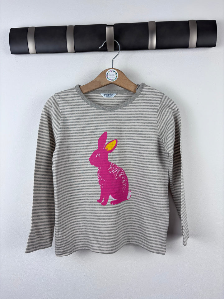 Mini Boden Grey Stripe Bunny Top 2–3 Years-Tops-Second Snuggle Preloved
