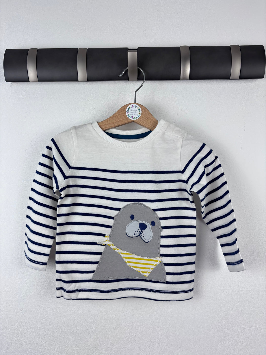 Baby Boden Stripe Seal Top 6–12 Months-Tops-Second Snuggle Preloved