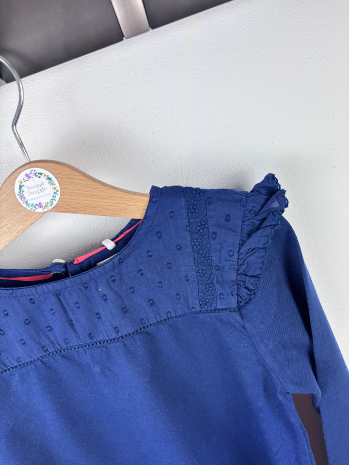 Mini Boden Navy Frill Detail Top 5–6 Years-Tops-Second Snuggle Preloved