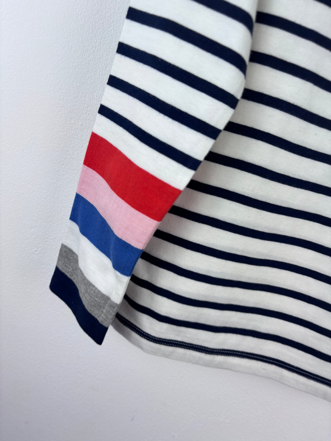 Mini Boden Stripe Top with Colour Sleeves 6–7 Years-Tops-Second Snuggle Preloved