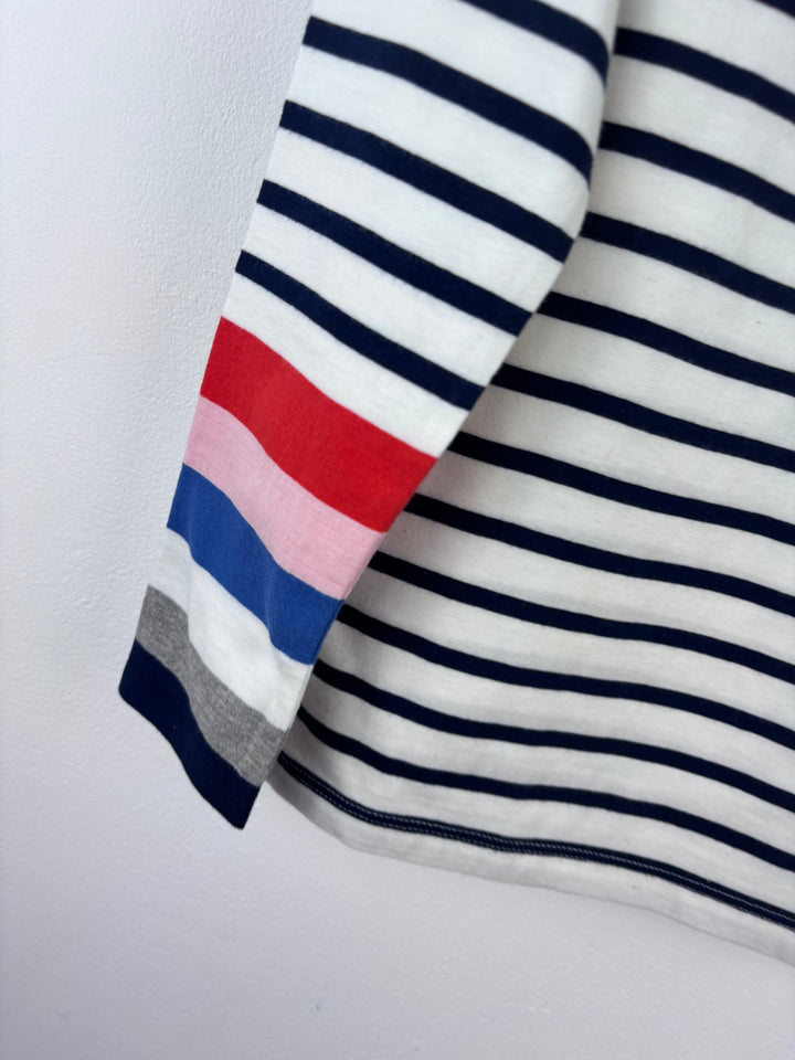 Mini Boden Stripe Top with Colour Sleeves 6–7 Years-Tops-Second Snuggle Preloved