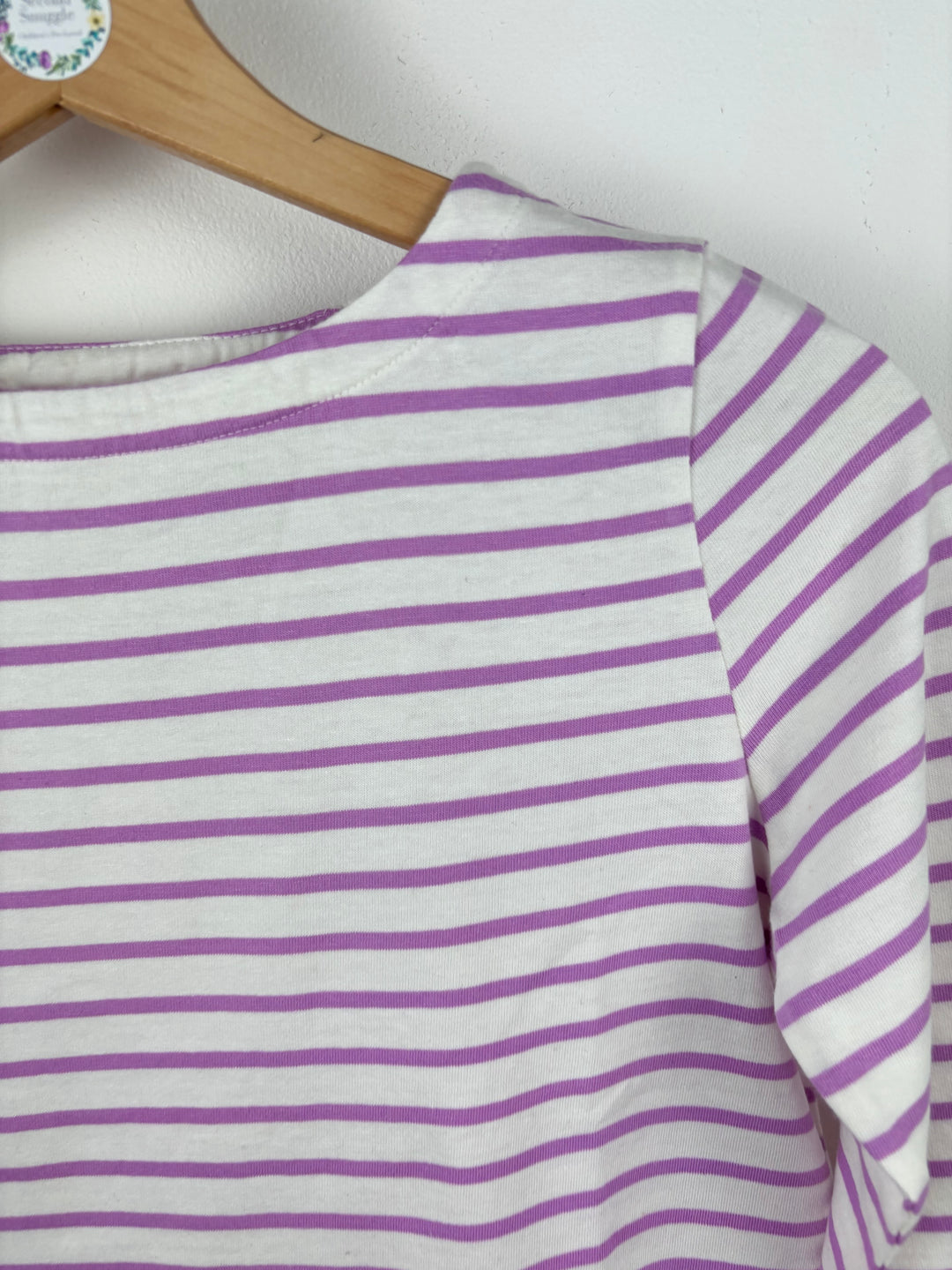 Mini Boden Lilac Stripe Top 9–10 Years-Tops-Second Snuggle Preloved