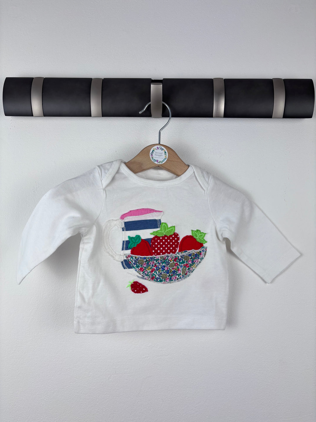 Baby Boden Strawberry Bowl Top 3–6 Months-Tops-Second Snuggle Preloved