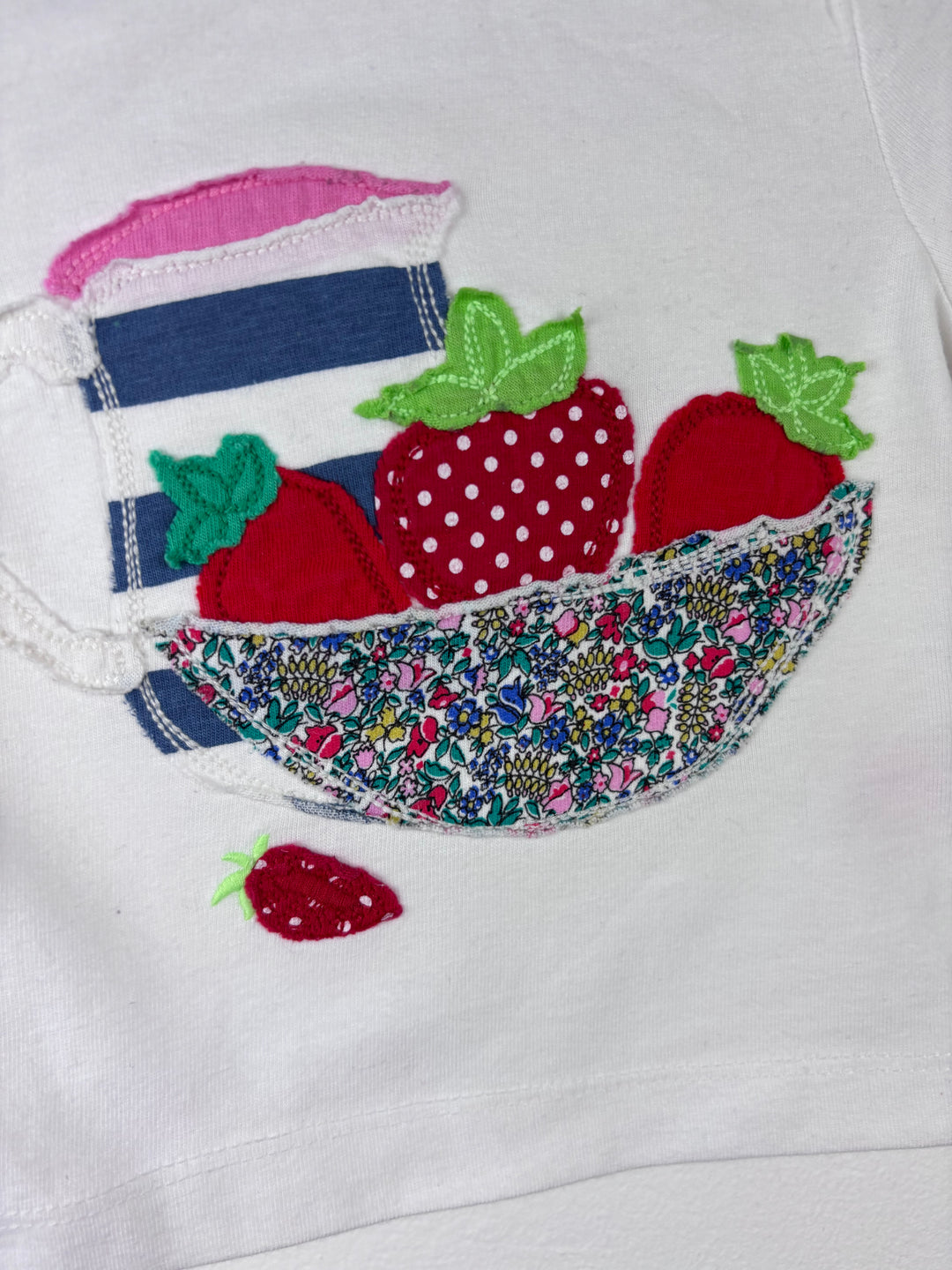 Baby Boden Strawberry Bowl Top 3–6 Months-Tops-Second Snuggle Preloved