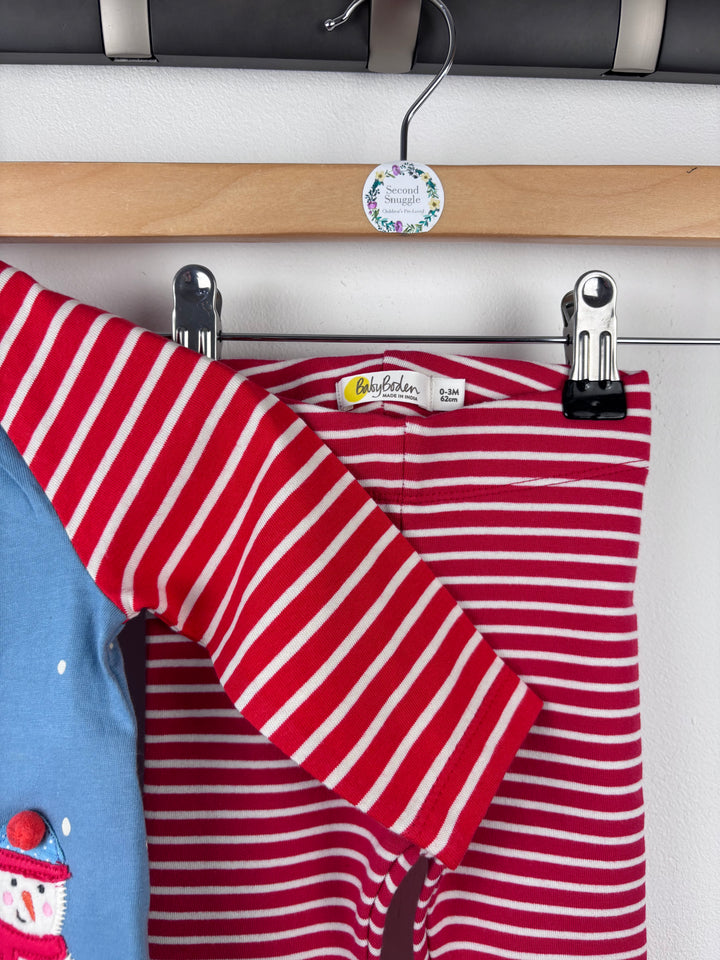 Baby Boden Snowman Top and Leggings Set 0–3 Months-Sets-Second Snuggle Preloved