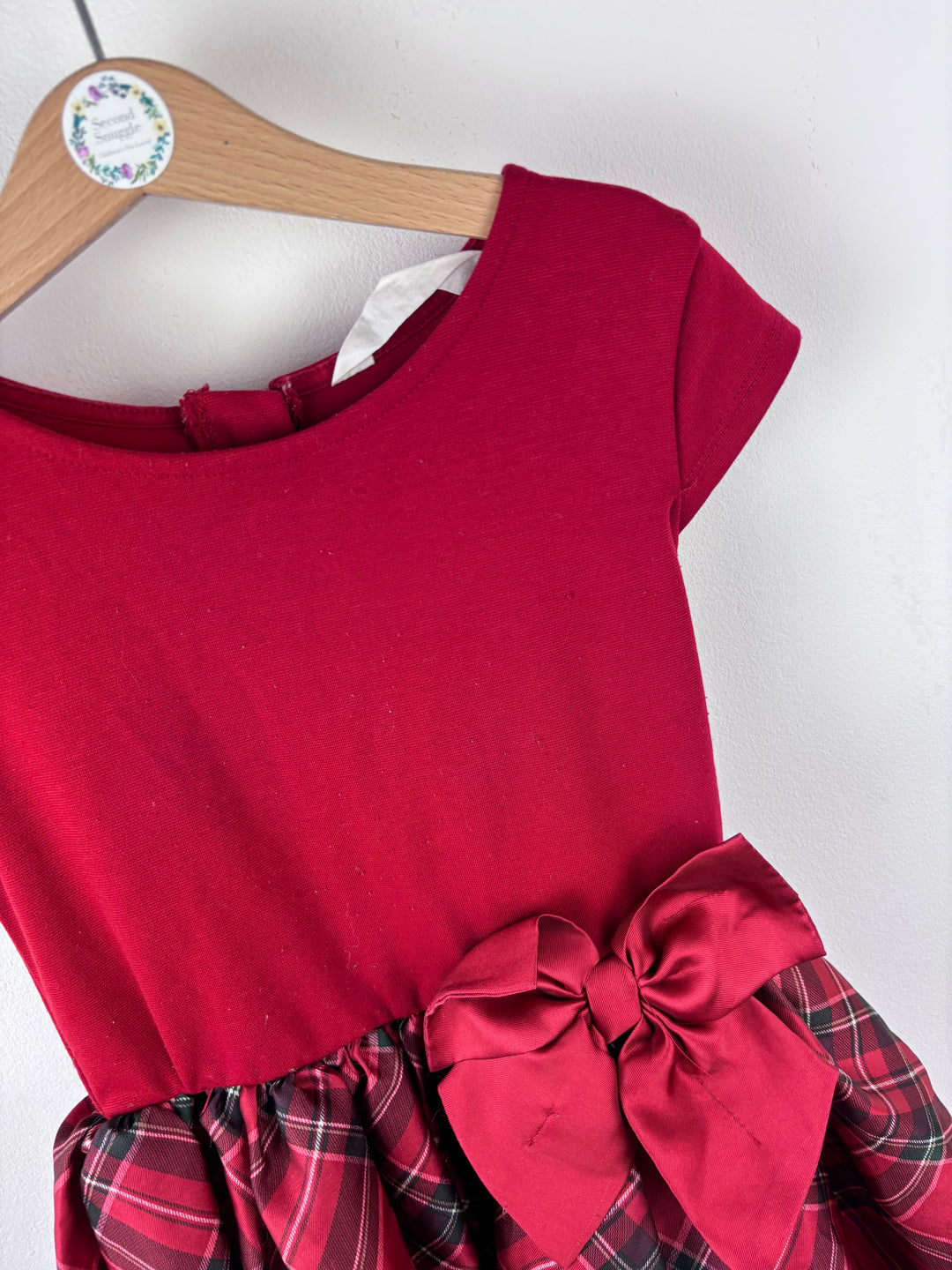 H&M Red Tartan Dress 6-8 Years