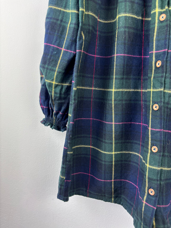Next Check Dress with Lace Collar 6–7 Years