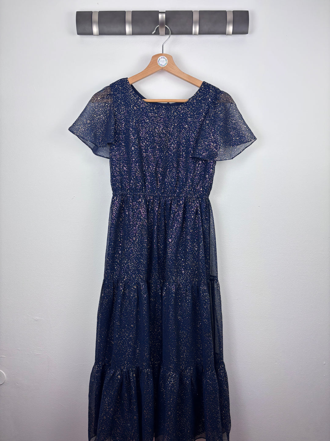 Monsoon Navy Glitter Maxi Dress 11 Years-Dresses-Second Snuggle Preloved