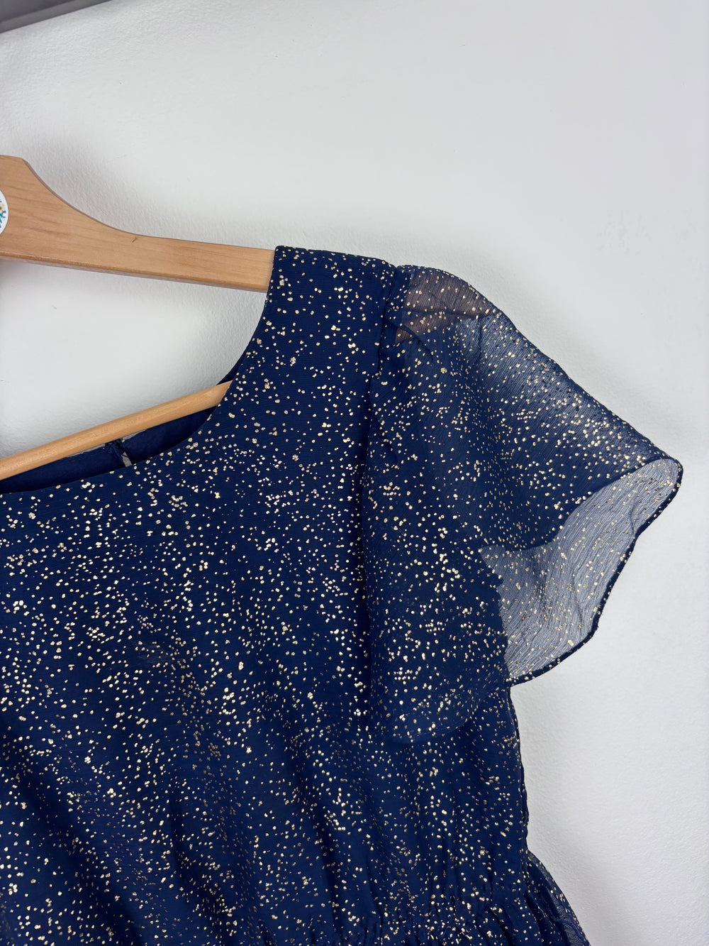 Monsoon Navy Glitter Maxi Dress 11 Years-Dresses-Second Snuggle Preloved