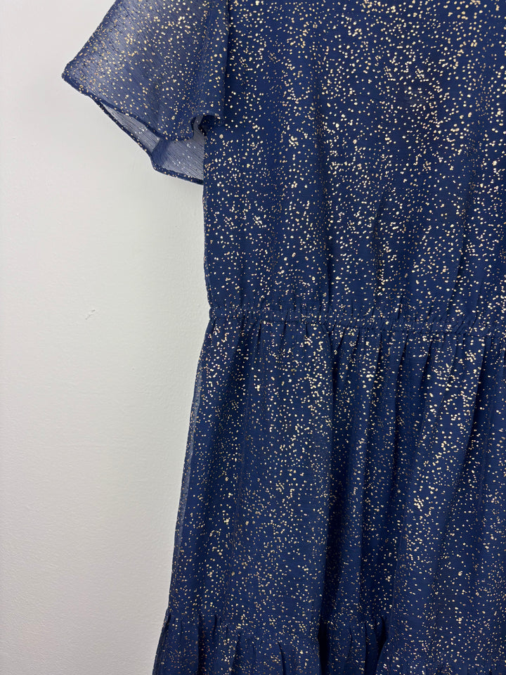 Monsoon Navy Glitter Maxi Dress 11 Years-Dresses-Second Snuggle Preloved