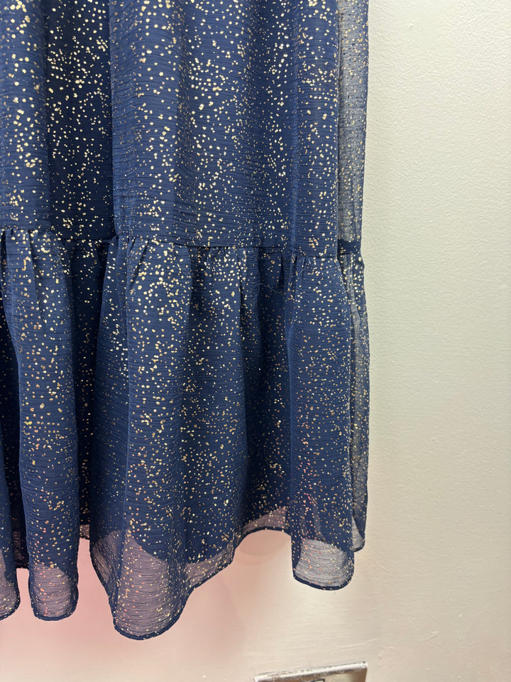 Monsoon Navy Glitter Maxi Dress 11 Years-Dresses-Second Snuggle Preloved