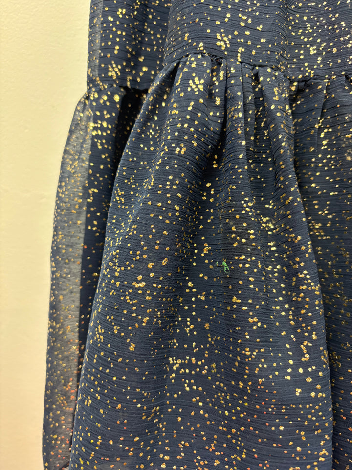 Monsoon Navy Glitter Maxi Dress 11 Years-Dresses-Second Snuggle Preloved