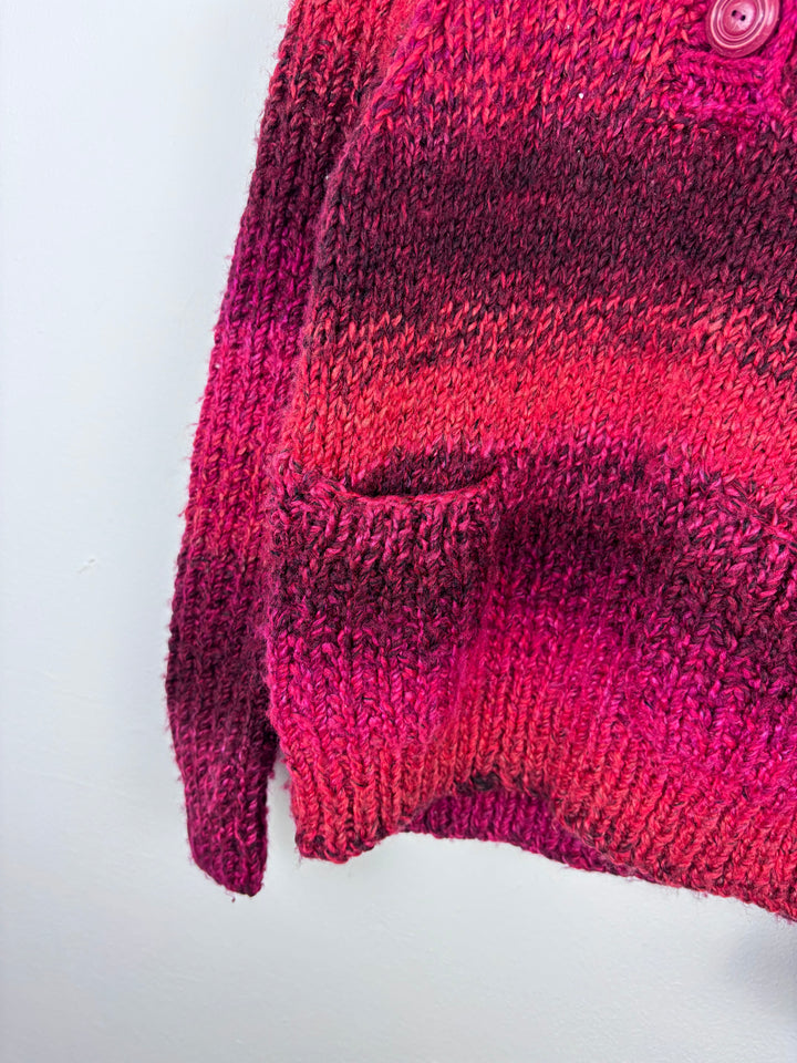 Handknit Striped Hooded Jumper 4–5 Years-Hoodies-Second Snuggle Preloved