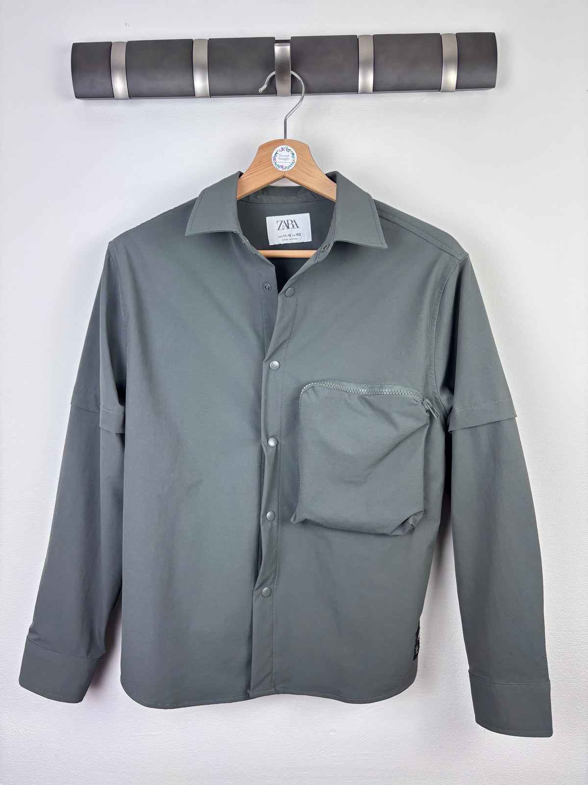 Zara Grey Long Sleeve Shirt 11–12 Years-Jackets-Second Snuggle Preloved