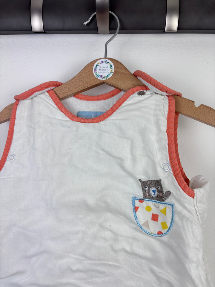 Gro Company White and Orange Sleep Bag 0–6 Months (2.5 Tog)-Sleeping Bags-Second Snuggle Preloved