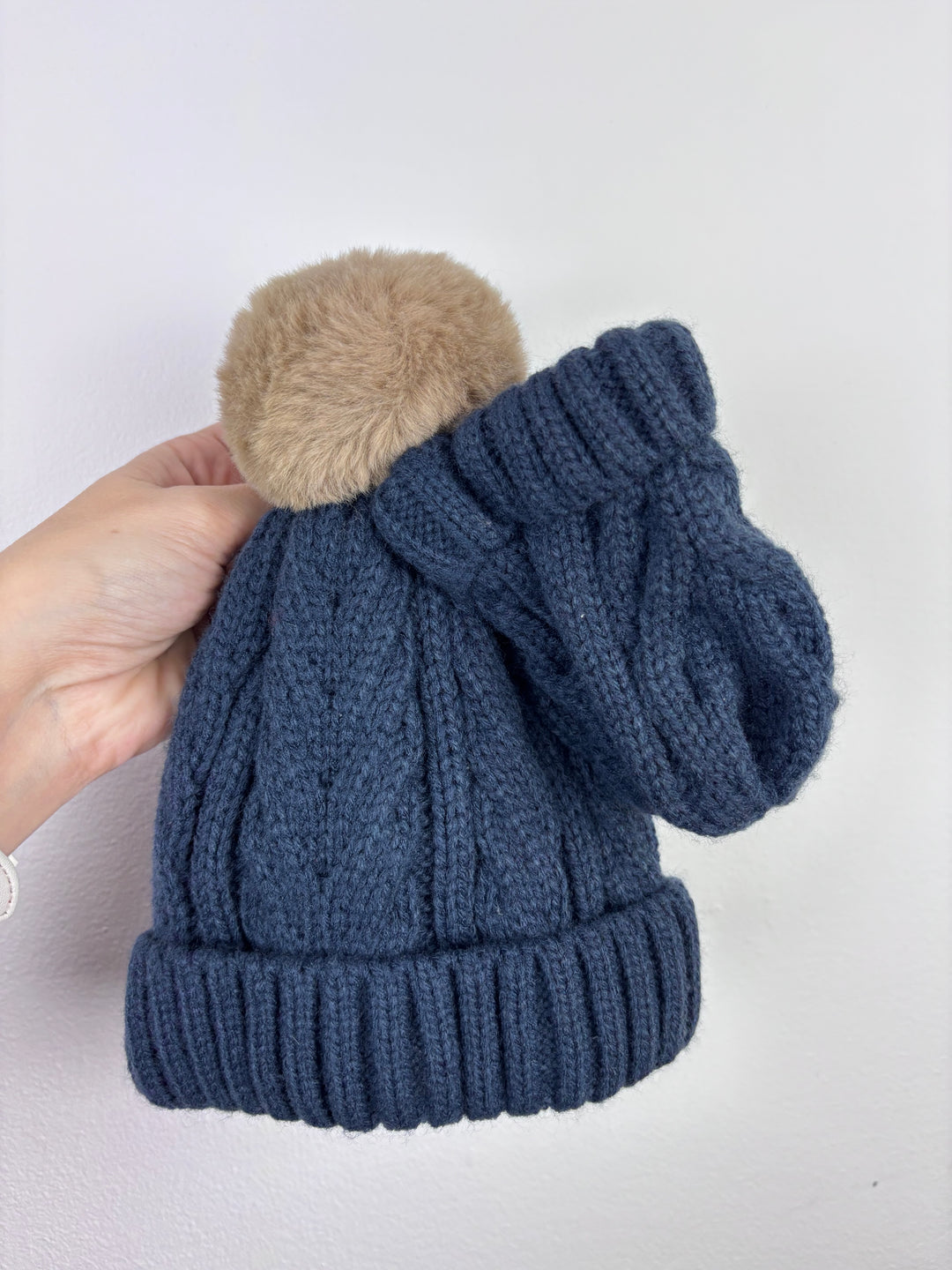 John Lewis Grey Cat Knit Hat 6–12 Months-Hats-Second Snuggle Preloved