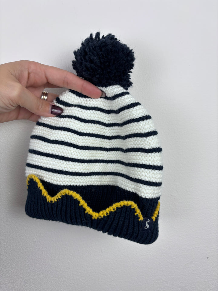 Joules Striped Pom-Pom Hat & Mittens 6–12 Months