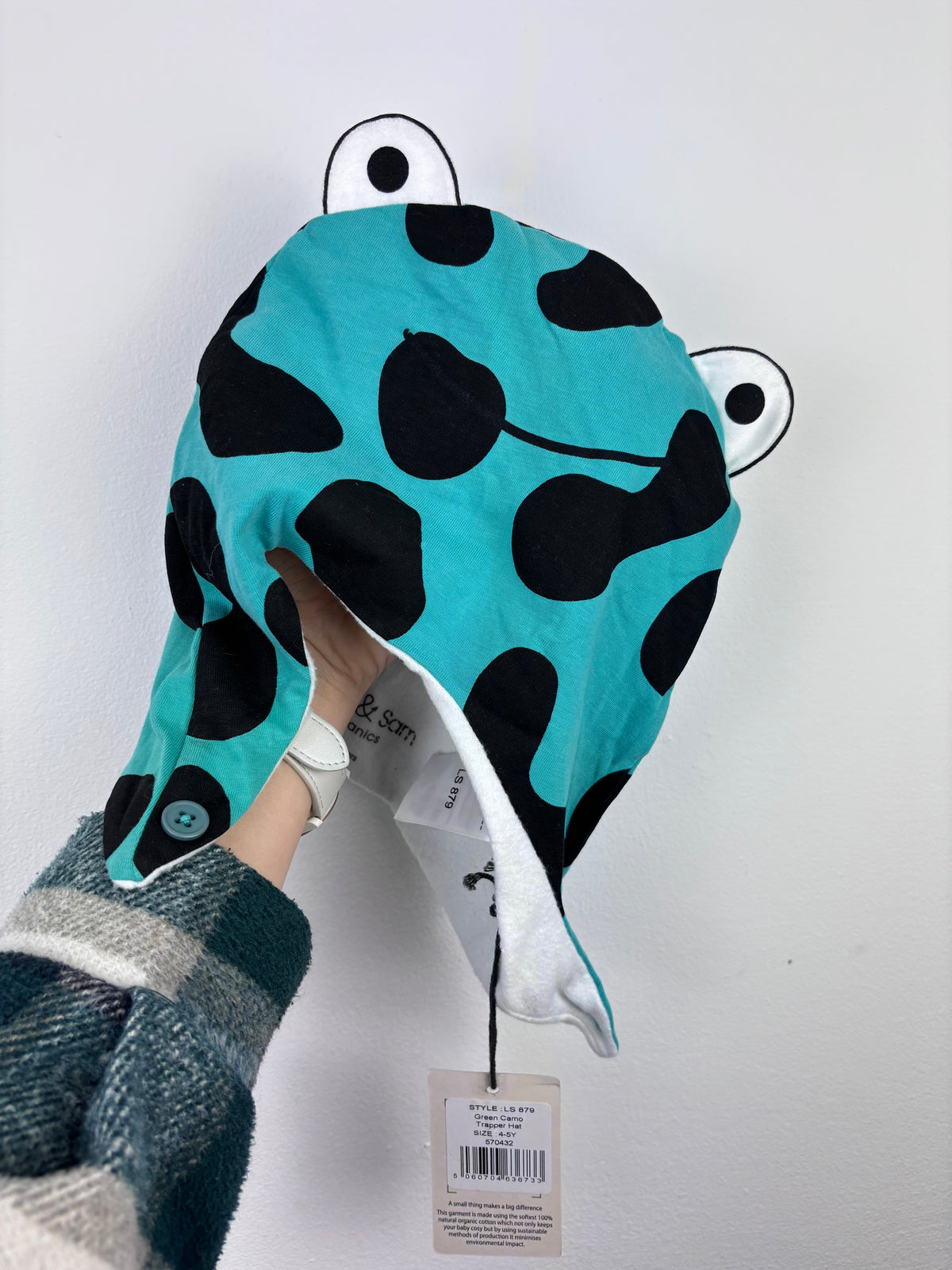 Lucy & Sam Frog Print Hat 3-4 Years-Hats-Second Snuggle Preloved