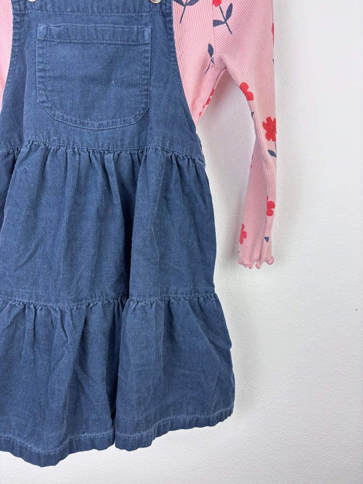 M&S Denim Pinafore Outfit 3–4 Years-Dresses-Second Snuggle Preloved