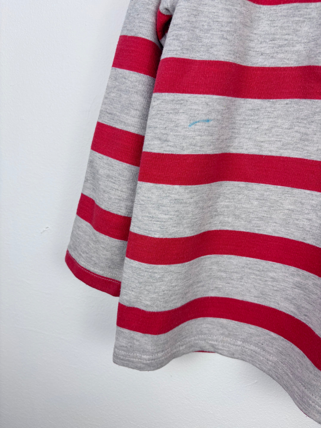 Joules Grey and Red Stripe Top 6 Years-Jumpers-Second Snuggle Preloved