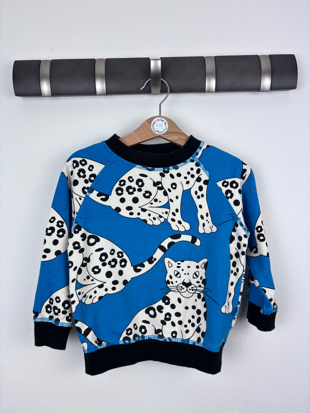 Smafolk Blue Leopard Jumper 12–18 Months-Jumpers-Second Snuggle Preloved