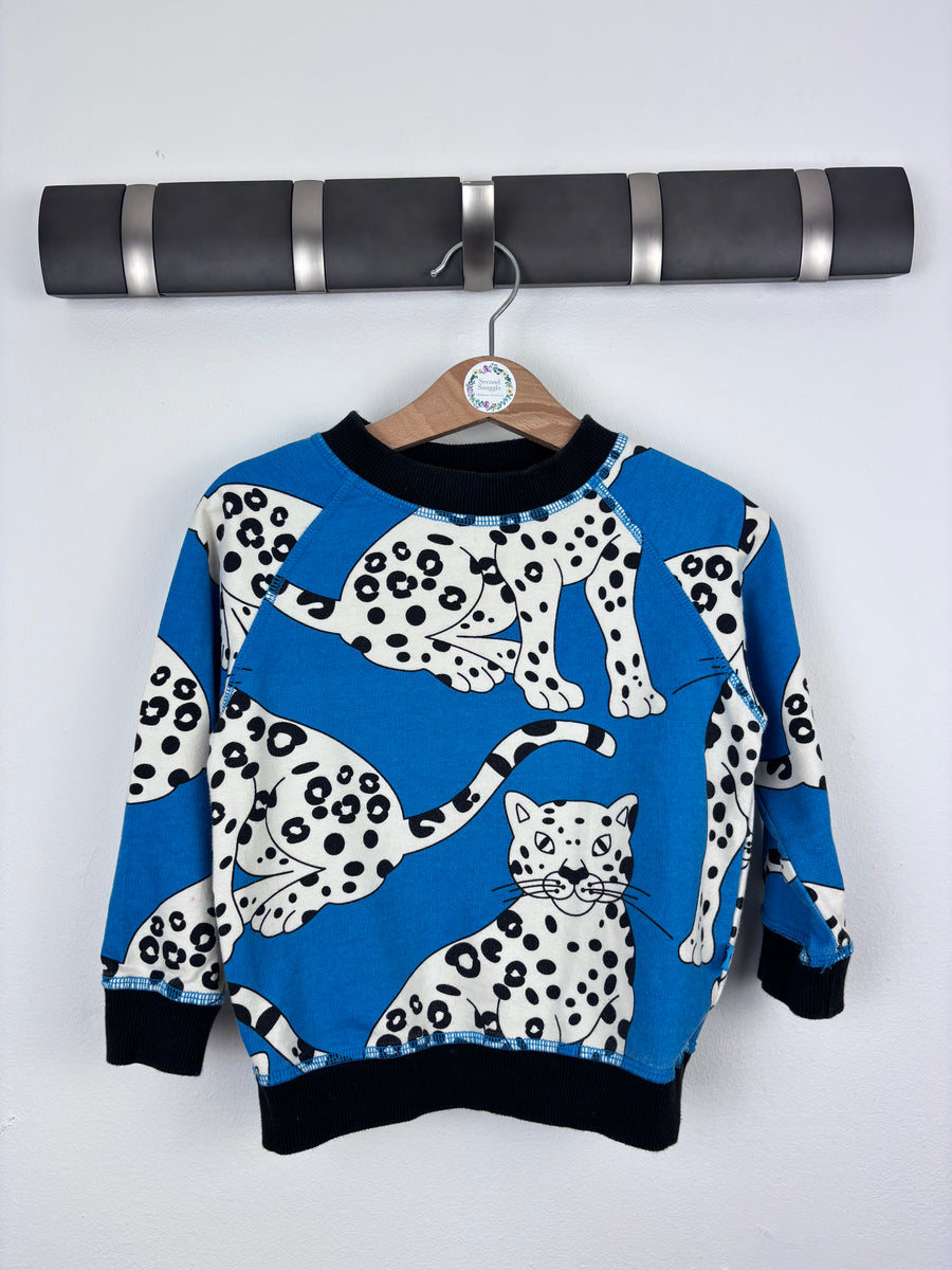 Smafolk Blue Leopard Jumper 12–18 Months-Jumpers-Second Snuggle Preloved