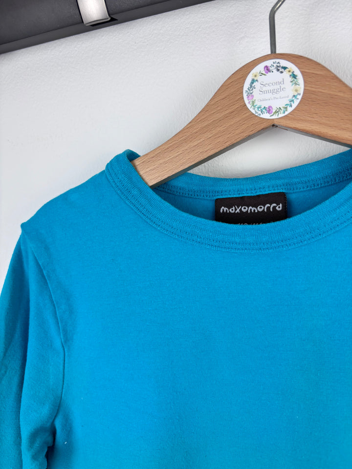 Maxomorra Blue Long Sleeve Top 110/116 (5-6 Years)