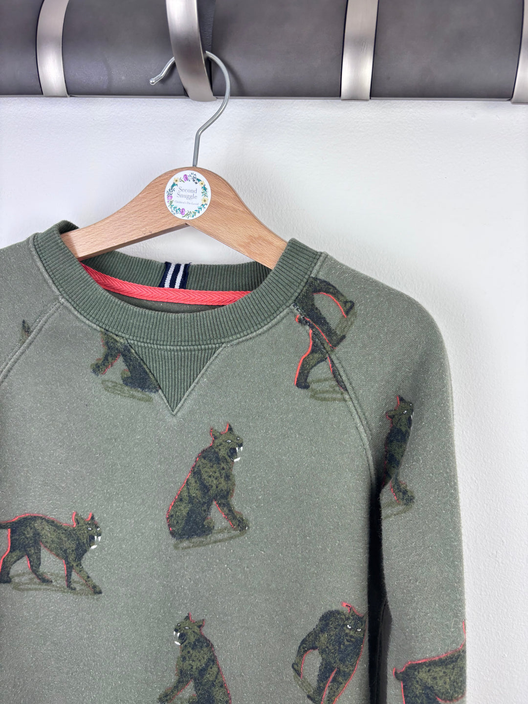 Joules Green Bear Print Jumper 7–8 Years