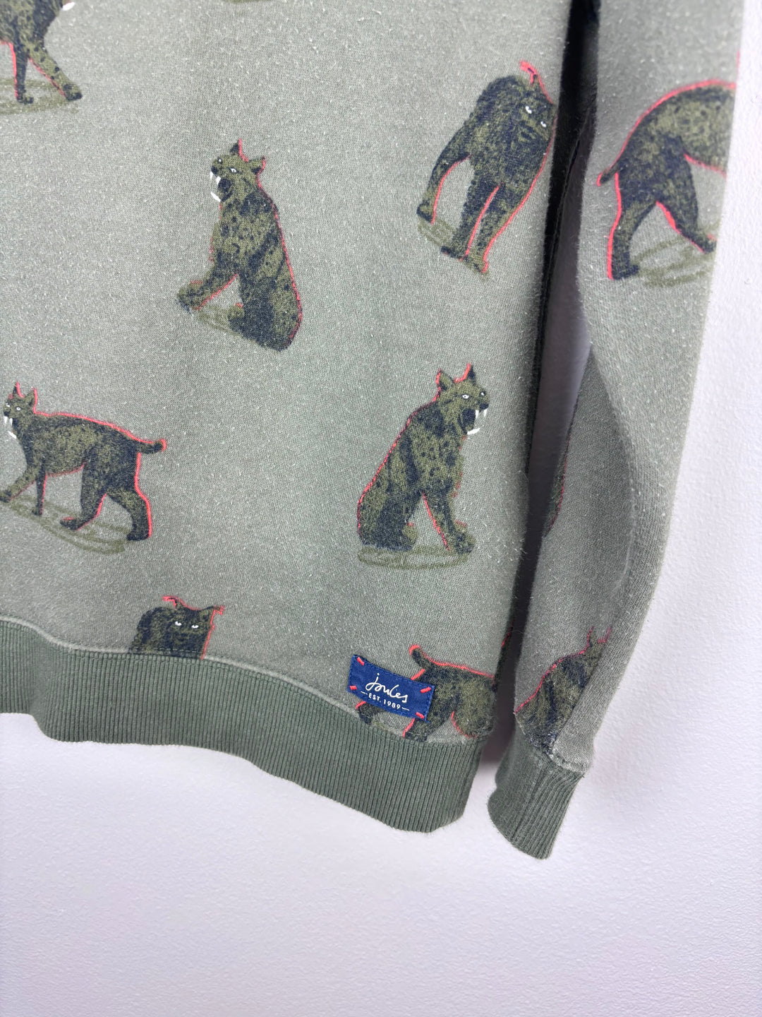Joules Green Bear Print Jumper 7–8 Years
