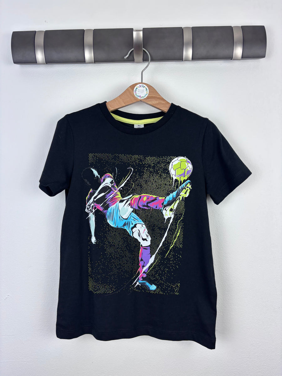 Tu Black Football Graphic T-Shirt 5 Years-Tops-Second Snuggle Preloved