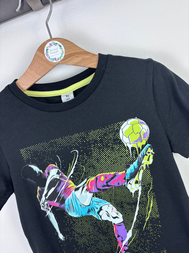 Tu Black Football Graphic T-Shirt 5 Years-Tops-Second Snuggle Preloved
