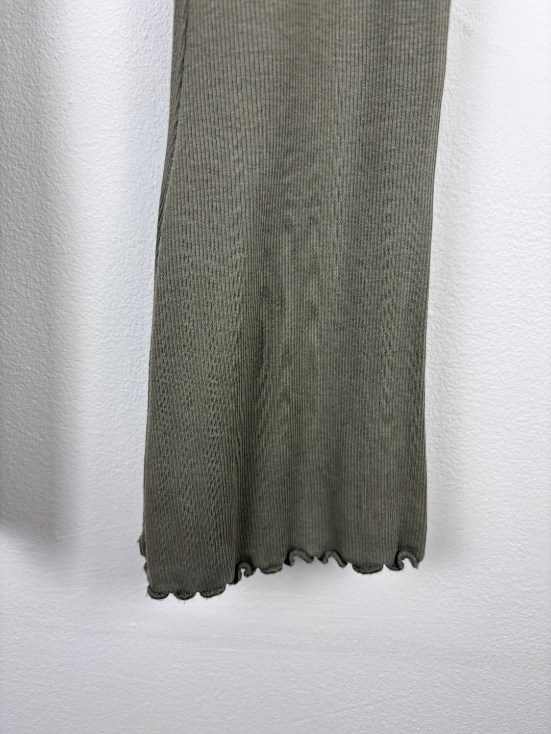 Next Ribbed Khaki Flared Leggings 6–7 Years-Leggings-Second Snuggle Preloved