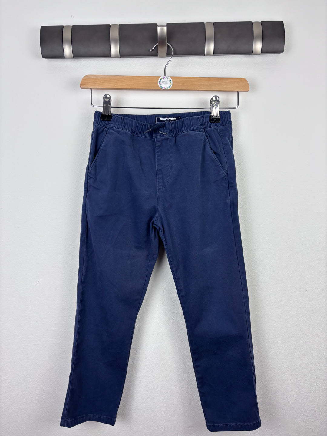 Next Navy Cotton Trousers 4–5 Years-Trousers-Second Snuggle Preloved