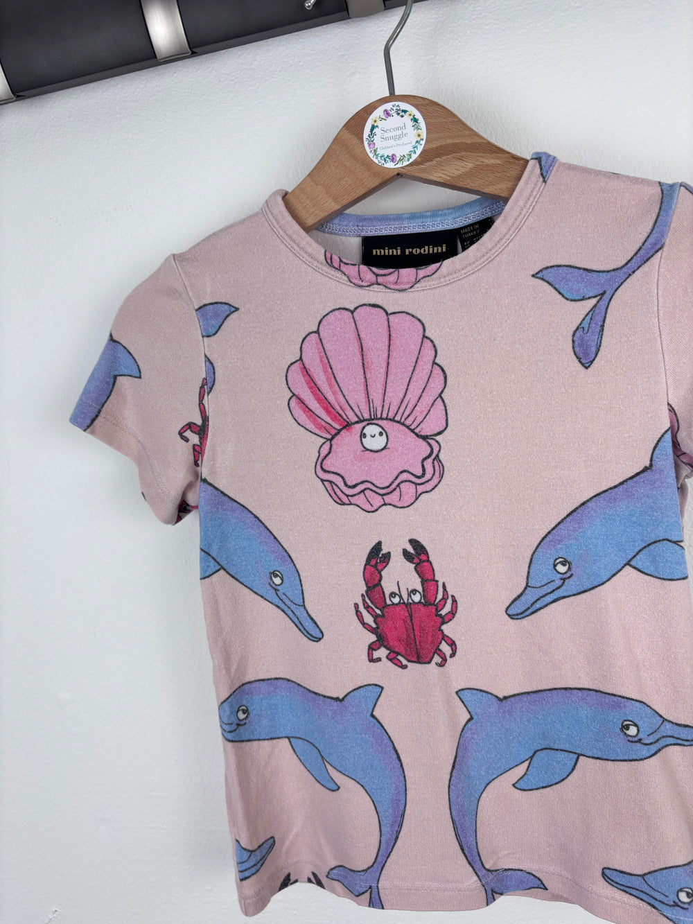 Mini Rodini Sea Life Print T-Shirt 2–3 Years-Tops-Second Snuggle Preloved
