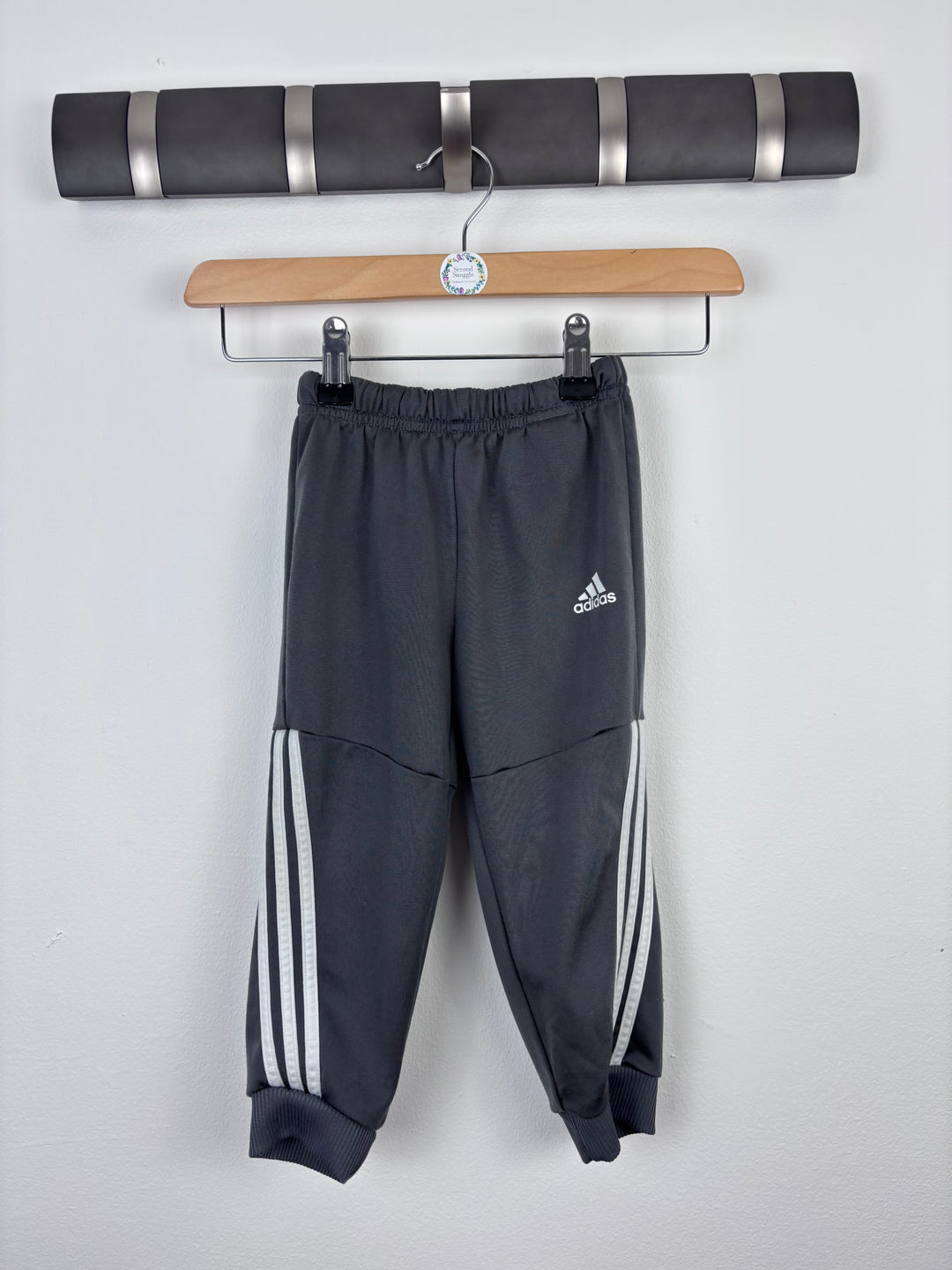 Adidas Grey Tracksuit Bottoms 18–24 Months-Trousers-Second Snuggle Preloved