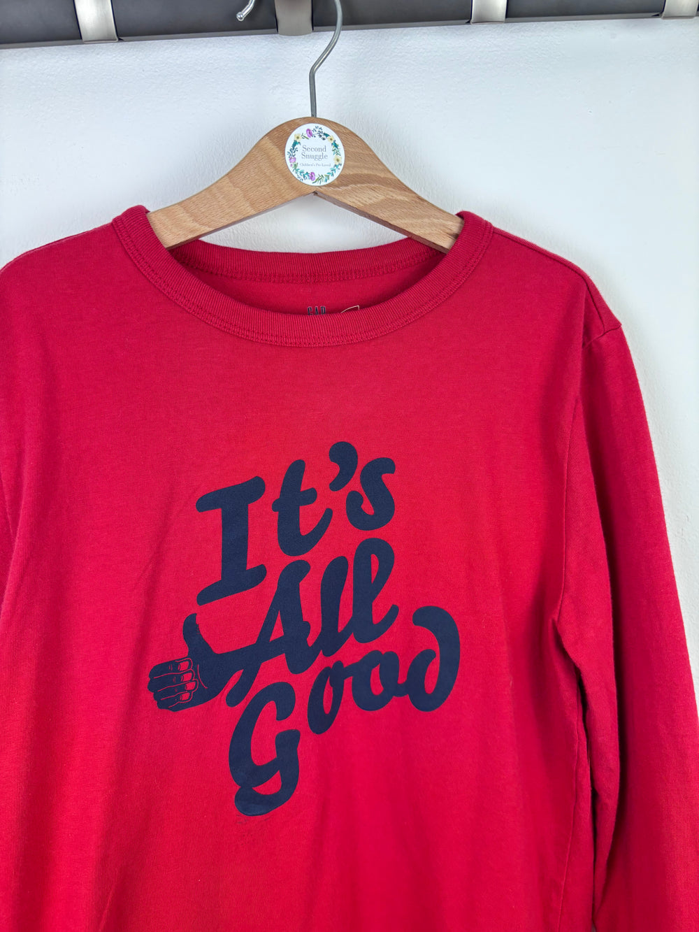 Gap Red Long Sleeve Top 10–11 Years-Tops-Second Snuggle Preloved