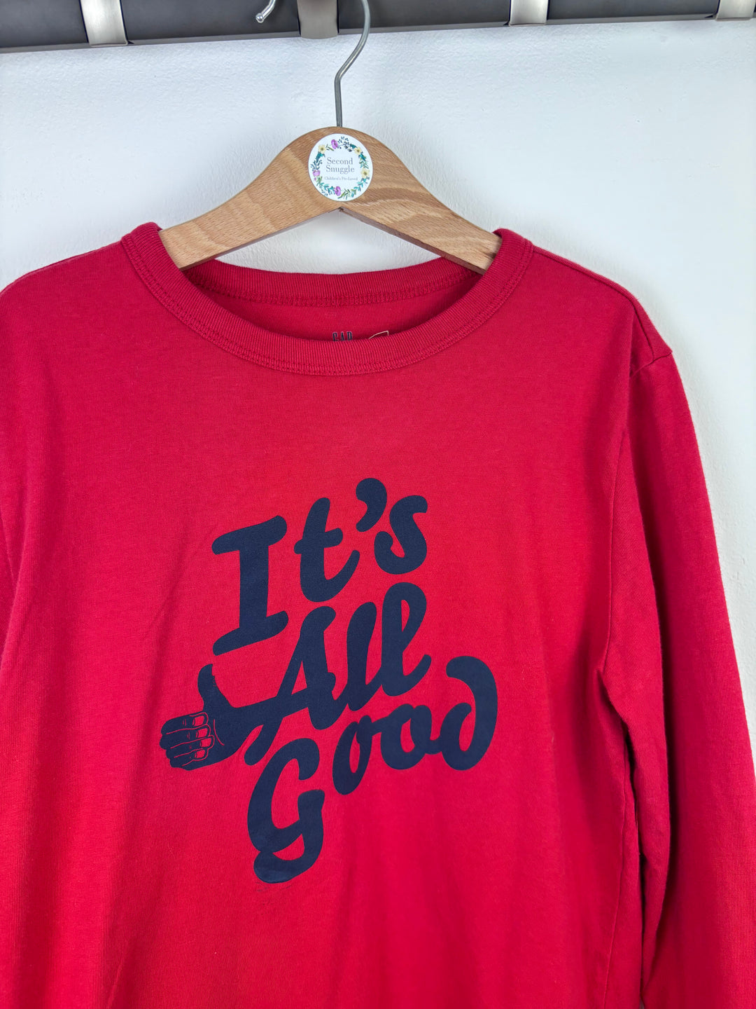 Gap Red Long Sleeve Top 10–11 Years-Tops-Second Snuggle Preloved