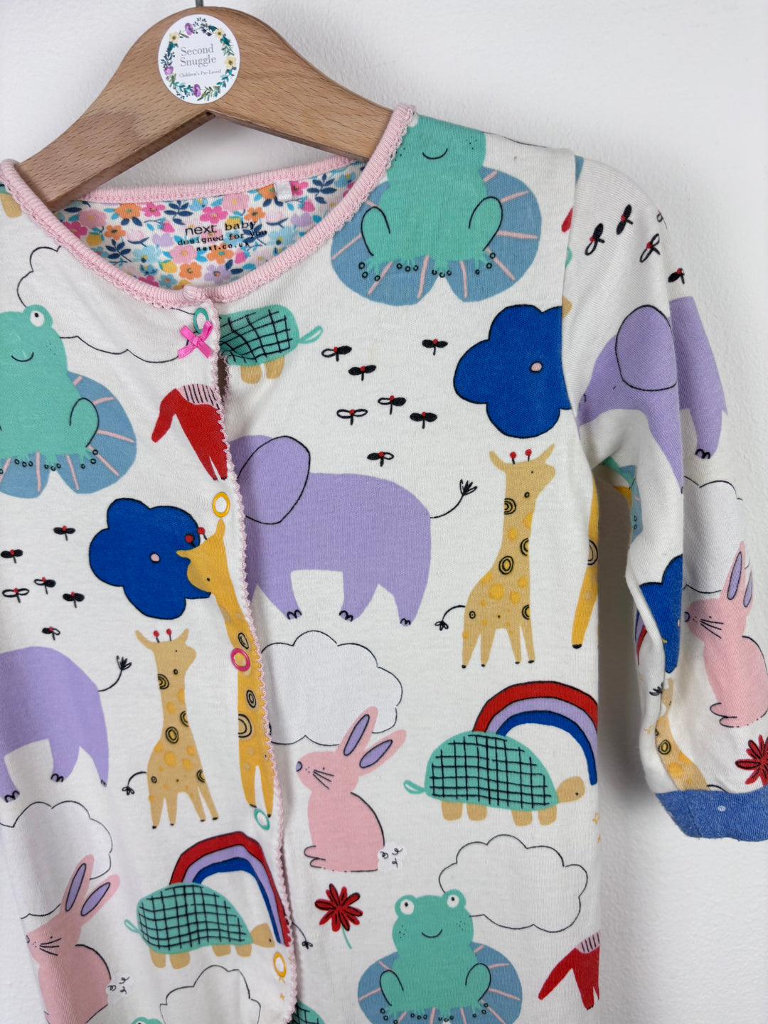 Next Animal Print Sleepsuit 12–18 Months-Sleepsuits-Second Snuggle Preloved