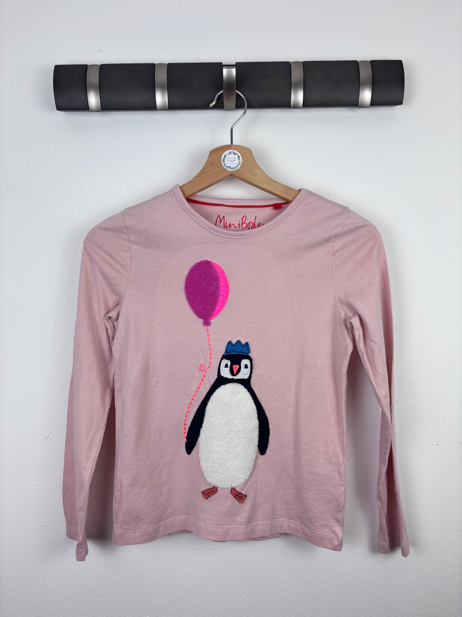 Mini Boden Pink Penguin Balloon Top 9–10 Years-Tops-Second Snuggle Preloved