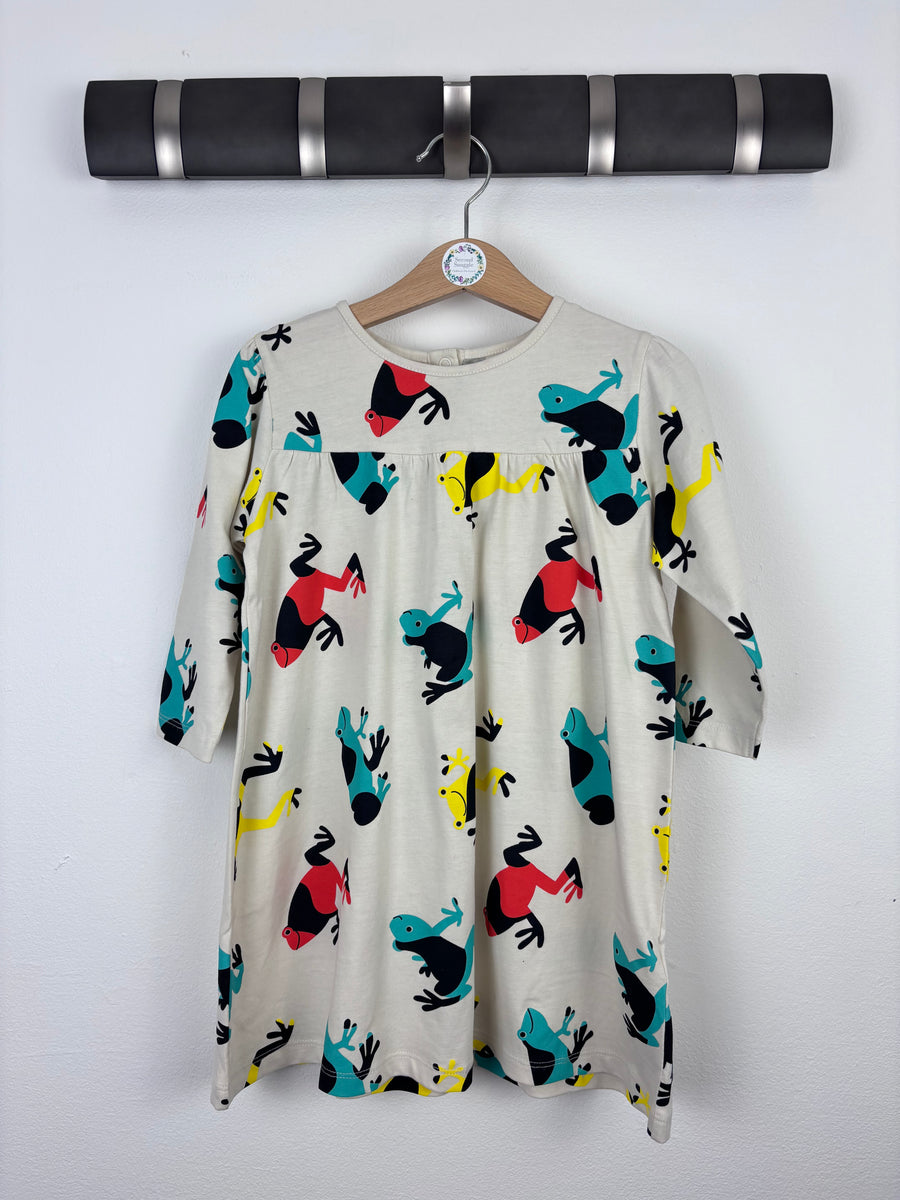 Lucy & Sam Frog Print Dress 3–4 Years-Dresses-Second Snuggle Preloved