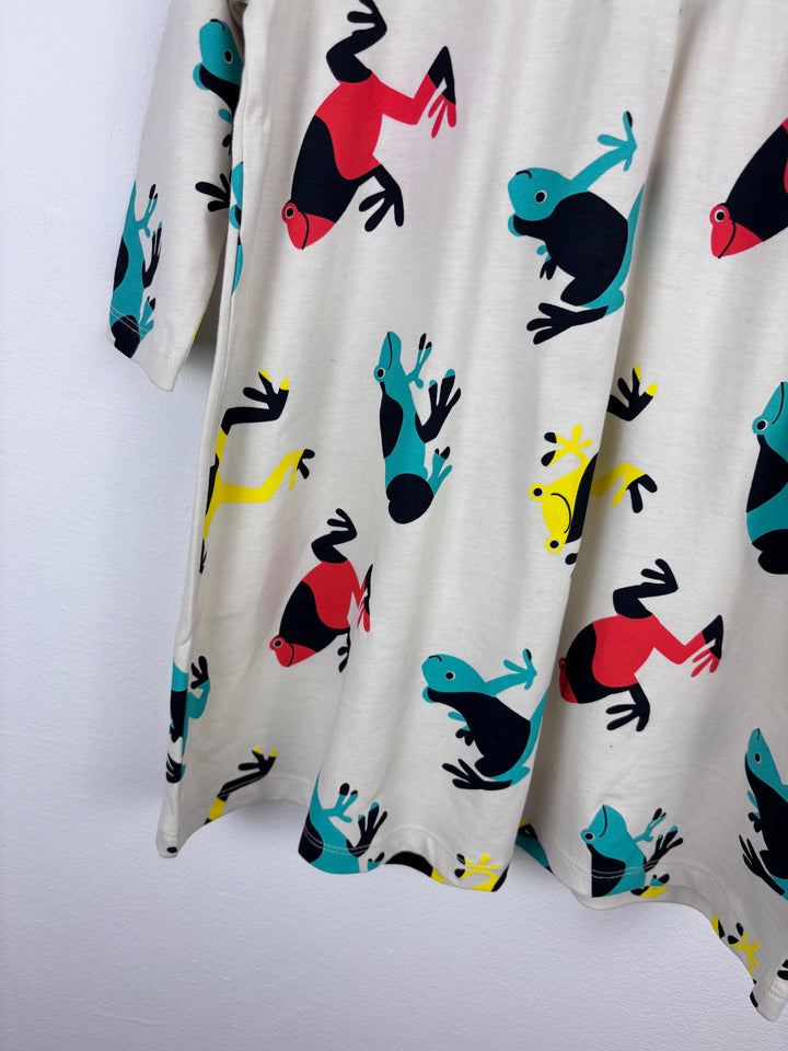 Lucy & Sam Frog Print Dress 3–4 Years-Dresses-Second Snuggle Preloved